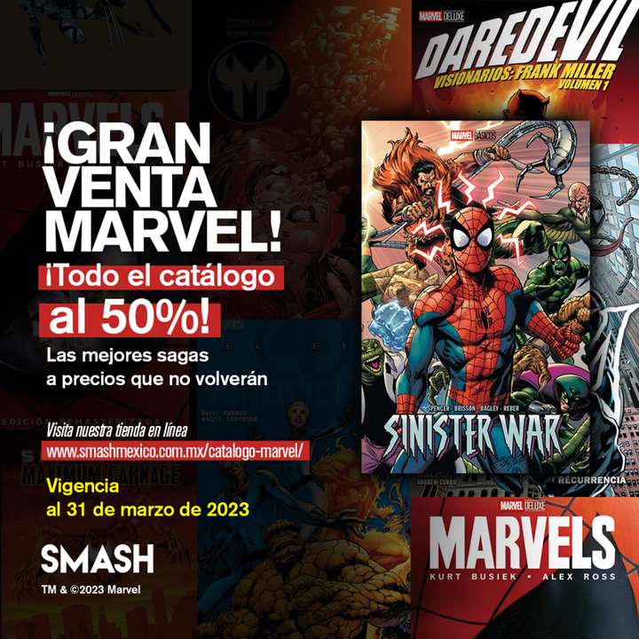 ¡SMASH te trae la gran venta especial de Marvel!
